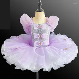 Stage Wear Sequined Ballet Skirts For Girls Kids Professional Tutu Red Blue Pink Princess Ballerina Dress Child Dance Costume