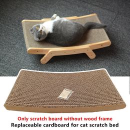 Cat Furniture Scratchers Replaceable Corrugated Cat Scratcher Board Scraper Cat Scratching Board without Wood Frame Grinding Pet Furniture Protector 231011