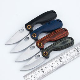 Small Folding Knife EDC Camping Pocket Knives Wood Handle Outdoor Stainless Steel Cutter Paring Knife Multi usages