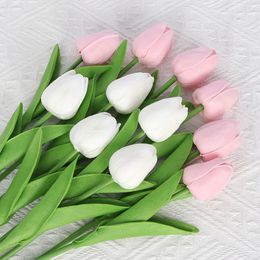 Artificial Flowers PU Tulip Mini flowers for Wedding Decoration Home Decor