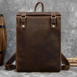 Backpack Sbirds Big Leather Travel Full Grain Travelling Outdoor Vintage Laptop Bagpack Men Male Daypack