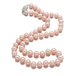 Chains High Quality Natural Freshwater Pearl Beads 8-9 Mm Necklace 45 Cm For Wedding Party Clothes Jewelry