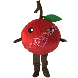 Cute Red Fruit Litchi Mascot Costumes Halloween Cartoon Character Outfit Suit Xmas Outdoor Party Outfit Unisex Promotional Advertising Clothings