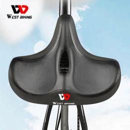 Bike Groupsets West BIKING MTB saddle wide ergonomic comfortable bicycle spring shock absorber cruiser electric thick memory seat cushion 231011