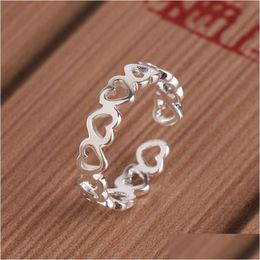 Hollow Heart Connect Rings For Teen Girl Adjustable Size Design Womens Jewellery Dhgarden Otms6