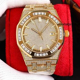 Swiss Wristwatches Abby Movement Watch Full Diamond Mens Automatic Watch Mechanical Movement Watch 40mm Fashion Business Wristwatches Montre De Luxe Gifts fo HBQA