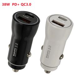 PD 38W USB Type C Car Charger QC3.0 Quick Charge Fast USB Chargers For iPhone 15 Samsung Oneplus Xiaomi huawei Tablet