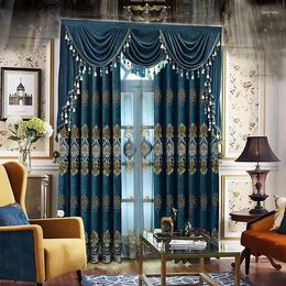 Curtain Water Soluble Sheer Fabrics Luxury Turkey Window Curtains China Supplier Chenille Embroidered Living Room Polyester Grommet