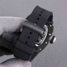 Luxury Watch Man Business Mechanical cool Leisure Factory rm055 Black Carbon Fiber Tape 2023 New