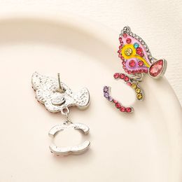 Famous Brand Letter Charm Earring Luxury Designer Stud Earrings Elegant Women Premium Jewelry Earrings Gift Couple 18k Gold Plated 925 Silver Accessories