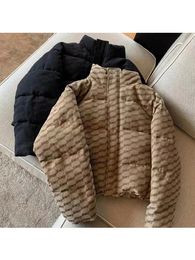 Women's Down Parkas 2023 Autumn Winter Women Warm Thick Vintage Jacket Lapel Baggy Long Sleeve Female Cotton Padded Coat Harajuku Oversize Chic 231012