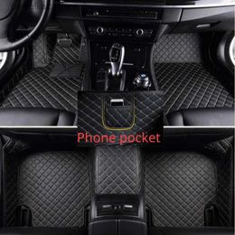 Floor Mats Carpets Custom Car Floor Mats for Volkswagen Vw Jetta 2013-2019 Years Phone Pocket Carpet Interior Car Accessories Q231012