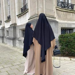 Ethnic Clothing Muslim Women Long Hijab Islamic Khimar Prayer Big Scarf Nida Full Cover Head Shawls Headscarf Wrap For