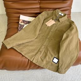 Women's Jackets For Fall And Winter Khaki Brown Vintage Wash Denim Shirt Can Be Worn As A Coat With Everything Look White