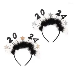 Hair Clips 2024 Headband Year Hoop Happy Star