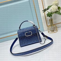 7A Mirror Quality Women Crossbody Bag Diamond Sequin Design Classic Flap Bag Imitation Crystal Design Sheepskin Lining Luxury Designer