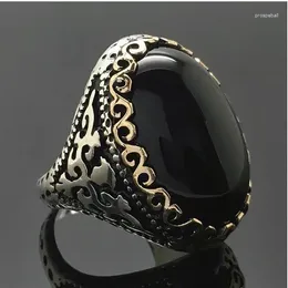 Cluster Rings Fashion Vintage Black Zircon For Women Men Trendy Retro Pearl Ring Classic Copper Male Female Engagment Gift