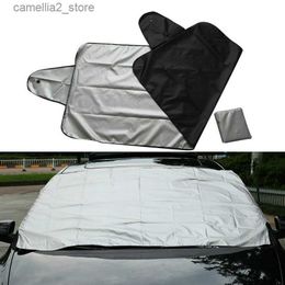 Car Covers Car Exterior Protection Snow Blocked Car Covers Snow Ice Protector Visor Sun Shade Front Rear Windshield Cover Block Shields Q231012