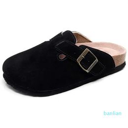 Designer fashion Slippers Loafers men women casual birkens slippers Plate-forme slider Leather Pull Cork sandals