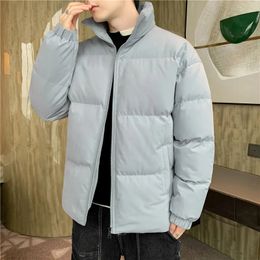 Men's Down Parkas Winter Jacket Men Thicken Warm Coat Mens Stand Collar Jackets Solid Color Parka Women Fashion Streetwear 5XL 231011