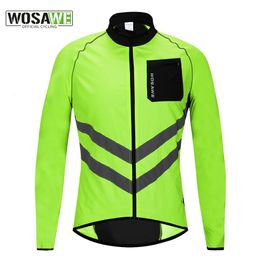 Cycling Jackets WOSAWE Cycling Rain Jacket High Visibility MultiFunction Jersey Road MTB Bike Bicycle Windproof Quick Dry Rain Coat Windbreaker 231012