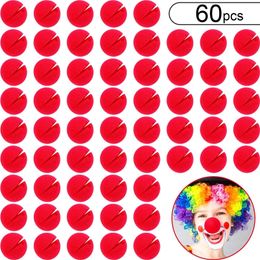 Party Decoration 60 Pieces Red Clown Noses Cosplay Noses Foam Circus Noses for Halloween Christmas Carnival Costume Party Dress Up DIY Decoration 231012