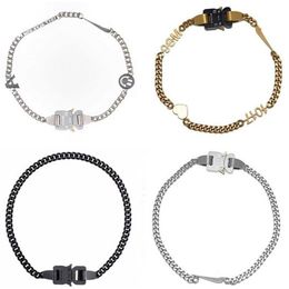 1017 ALYX STUDIO LOGO Series Metal Women Jewellery Chain necklace Men Women Fashion Bracelet Hip Hop Outdoor Street Accessories Fest219B
