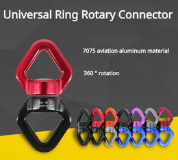 Carabiners 30KN Yoga Accessories Universal Ring Gimbal Ring Rotary Connector Rotational Hammock Swing Spinner Rope Swivel Connector