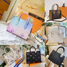 FASHION 25cm small ONTHEGO WOMEN luxurys designers Handbags genuine leather messenger crossbody shoulder bags Totes Wallet shopping bag purses evening bags