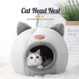 Cat Beds Furniture Deep Sleep Comfort In Winter Cat Bed Iittle Mat Basket Small Dog House Products Pets Tent Cozy Cave Nest Indoor Cama Gato 231011