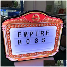 Other Event & Party Supplies Custom Led Mes Board Bottle Presenter Service Vip Scrolling Text Letter Sign Billboard For Night Club Bar Dh16W