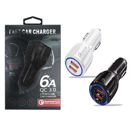 Car charger Dual usb ports 2.4A Real Led light car chargers adapter for iPhone Samsung Htc Android phone gps mp3
