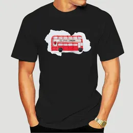 Men's T Shirts Old School T-shirt Man Shirt London Bus Print Mens High Quality O-Neck Summer Cotton Tshirt Custom Clothes Vintage 3190X