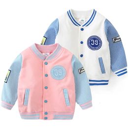 Jackets Spring Autumn Fasion 2 3 4 6 8 10 Year Kids Clothing Children Patchwork Long Sleeve Baby Baseball Coat Jacket For Boys 231012