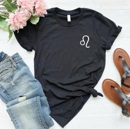 Women's T Shirts Leo Zodiac Print Women Tshirt Casual Cotton Hipster Funny T-shirt For Lady Yong Girl Top Tee Drop Ship ZY-220