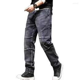 Men's Jeans Mens Clothing Hip Hop Leisure Denim Pants Elasticity Jean Stitching Clothes Trousers Size 42 44