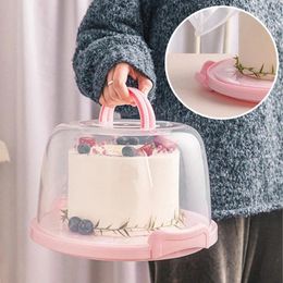 Storage Bottles 6/8/10 Inch Portable Cake Box Tray Fridge Organiser Pantry Boxes Food Containers Kitchen Accessories