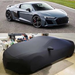 Car Covers Car Cover Velvet Stretch Fabric Covers Auto Cover Dust Sun Protection Universal New Customize For Audi R8 compatible Q231012