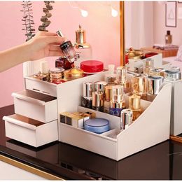 Jewellery Boxes Cosmetic Storage Box Large Capacity Makeup Drawer Organiser Jewellery Nail Polish Makeup Container Desktop Sundries Storage Boxes 231011