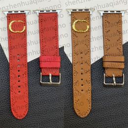 Luxury Leather Watch Band For Apple watch Ultra 49mm 44mm 40mm 38mm/42mm wrist bracelet 45/44 mm strap iWatch series 8 7 3 4 5 6 se 41mm/45mm 3D Embossing Watchband
