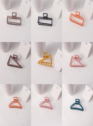 Metal Solid Colour Hair Clamps Big Nonslip Hairs Claw Clips Triangle Rectangle Semicircle Hairpin Versatile Simplicity3119781