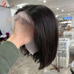 Synthetic Wigs T Part Human Hair Wigs Straight Bob Wig Preplucked With Baby Hair Short Bob Lace Wigs Human Hair Wigs Remy Hair T Part Wigs 231011