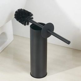 Toilet Brushes Holders Stainless Steel Black Toilet Brush Set Toilet Bowl Brush and HolderOdor Resistant Long Tube 231012