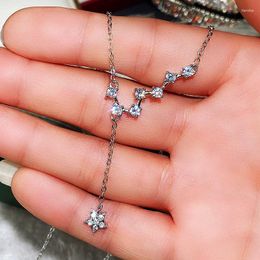 Pendant Necklaces Trendy Creative Silver Plated Big Dipper For Women Shine Tiny CZ Stone Inlay Fashion Jewellery Party Gift