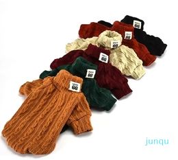 Pet Dog Cat Turtleneck Sweater Winter Warm Knitted Dog Clothes for Small Dogs Chihuahua Clothing Puppy