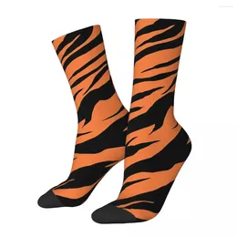 Men's Socks Zebra Tiger Print Orange Male Mens Women Spring Stockings Polyester
