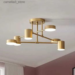 Ceiling Lights Modern LED Ceiling Chandelier 6 Heads Hanging Lamp Light Fixtures For Ceiling Dining Living Rooms Bedroom Hall Home Decor Indoor Q231012
