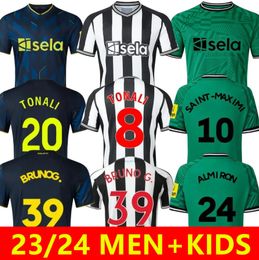 23 24 TONALI soccer jerseys 2023 2024 BRUNO G. WILSON SAINT MAXIMIN ISAK Newcastle Football Shirt Home Away Third Men Kids Kit