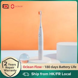 Toothbrush Oclean Flow Sonic Electric Toothbrush Global Version IPX7 2-in-1 Charger Holder Color Touch Screen Toothbrush Fast Charge 231012