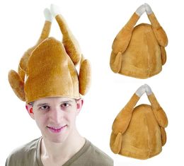 Stage Wear Thanksgiving Funny Plush Roasted Turkey Hat Party Holiday Costume Hat